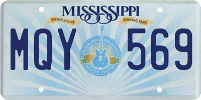 MS license plate MQY569