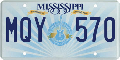 MS license plate MQY570