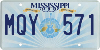 MS license plate MQY571