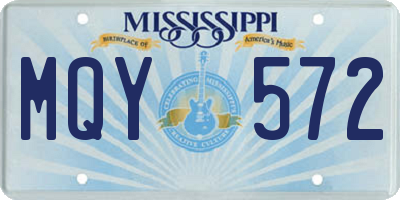 MS license plate MQY572
