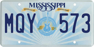 MS license plate MQY573