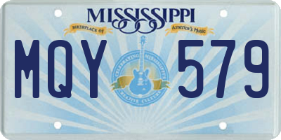 MS license plate MQY579