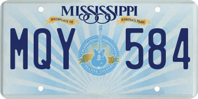 MS license plate MQY584