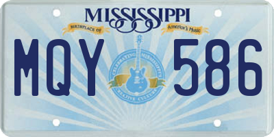 MS license plate MQY586