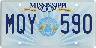 MS license plate MQY590