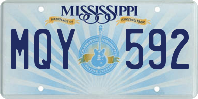 MS license plate MQY592