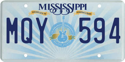 MS license plate MQY594