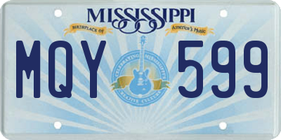 MS license plate MQY599