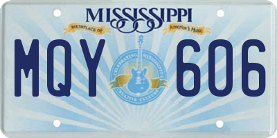 MS license plate MQY606