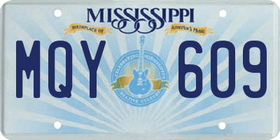 MS license plate MQY609