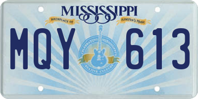MS license plate MQY613