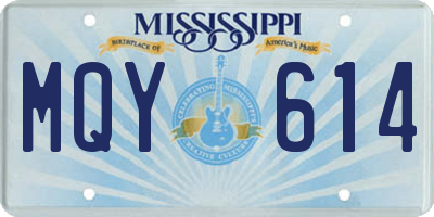 MS license plate MQY614