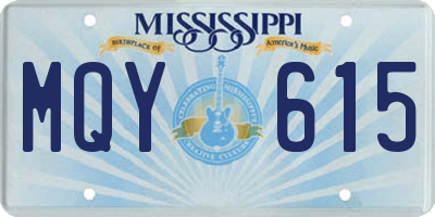 MS license plate MQY615