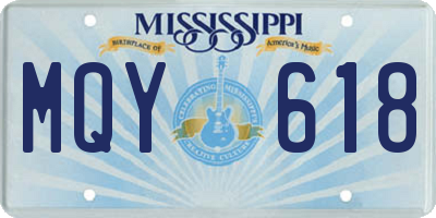 MS license plate MQY618