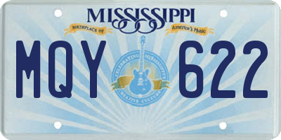 MS license plate MQY622