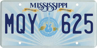 MS license plate MQY625