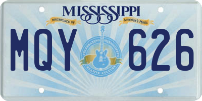 MS license plate MQY626
