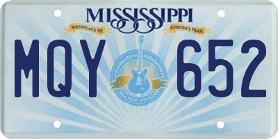 MS license plate MQY652