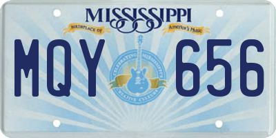 MS license plate MQY656