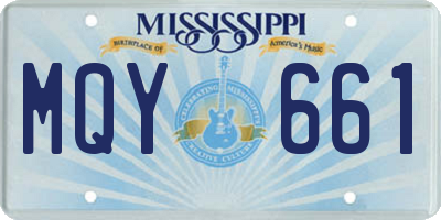 MS license plate MQY661