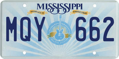 MS license plate MQY662