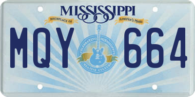 MS license plate MQY664