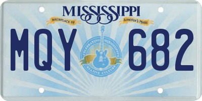 MS license plate MQY682