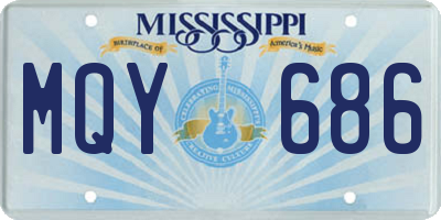 MS license plate MQY686
