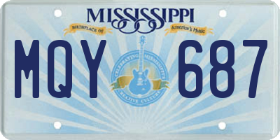 MS license plate MQY687