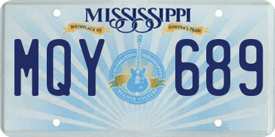 MS license plate MQY689