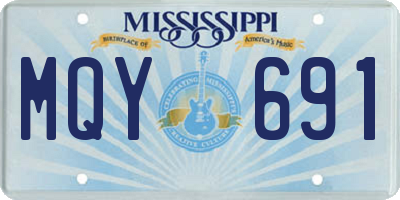 MS license plate MQY691