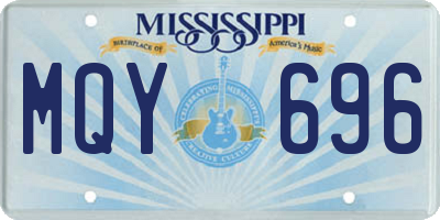 MS license plate MQY696
