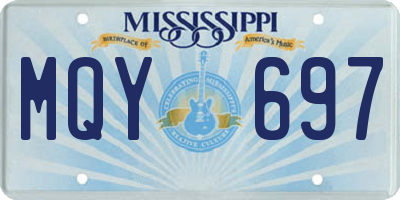 MS license plate MQY697