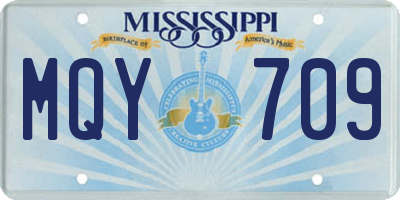 MS license plate MQY709