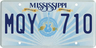 MS license plate MQY710