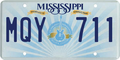 MS license plate MQY711
