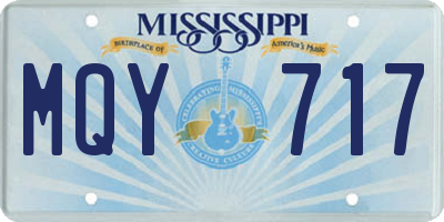 MS license plate MQY717
