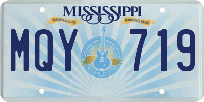 MS license plate MQY719
