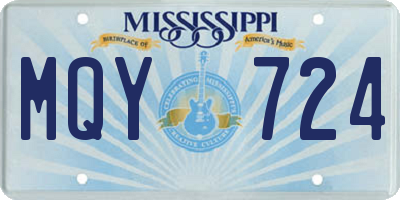 MS license plate MQY724