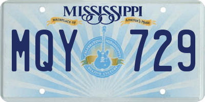 MS license plate MQY729