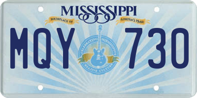 MS license plate MQY730