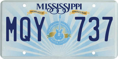MS license plate MQY737