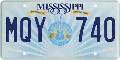 MS license plate MQY740