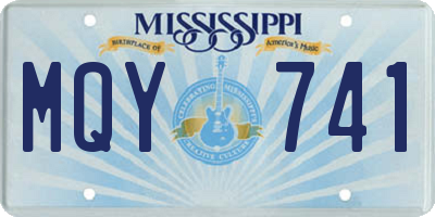 MS license plate MQY741