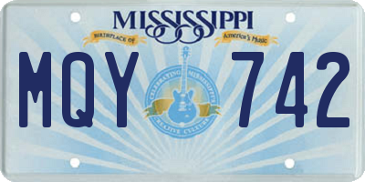 MS license plate MQY742