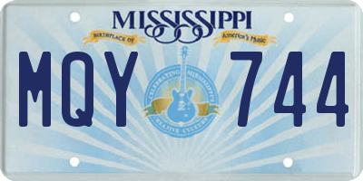 MS license plate MQY744