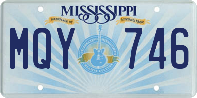 MS license plate MQY746
