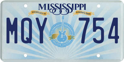 MS license plate MQY754