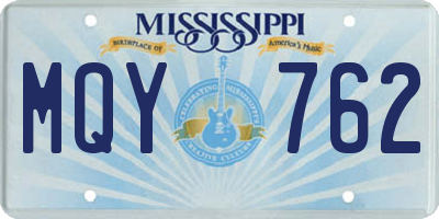 MS license plate MQY762