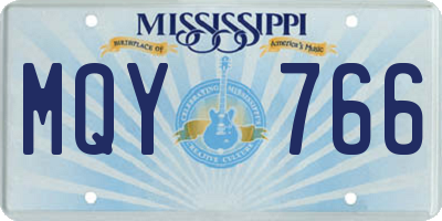 MS license plate MQY766